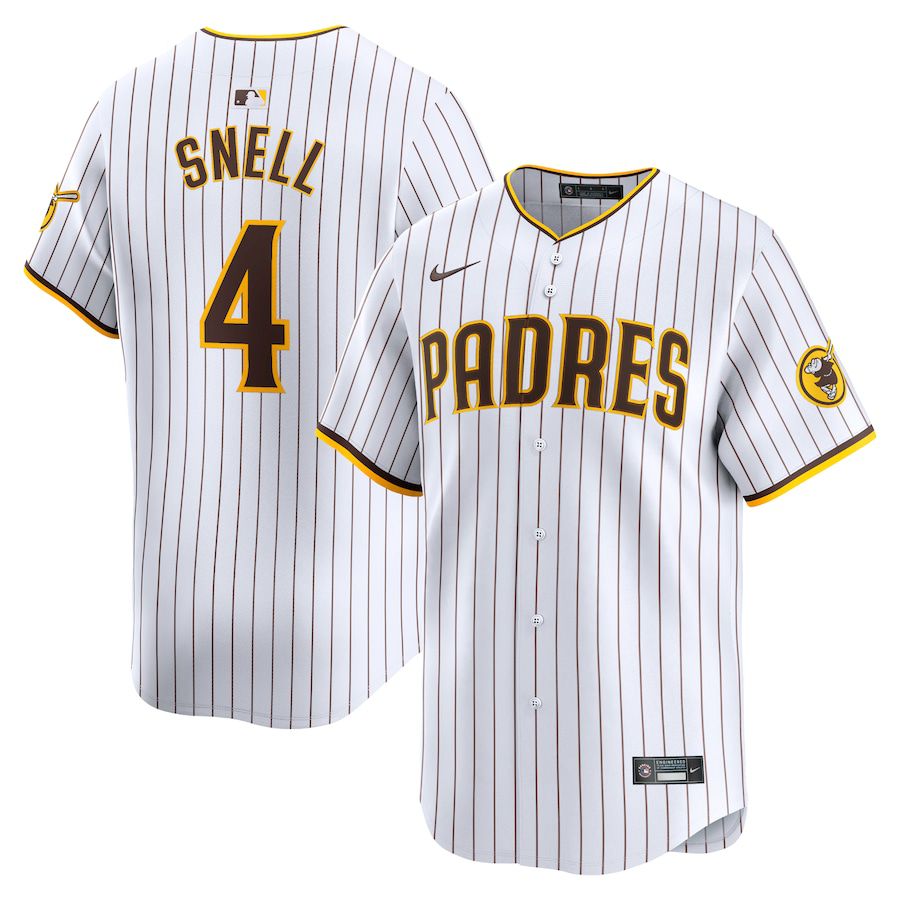 Men San Diego Padres 4 Blake Snell Nike White Home Limited Player MLB Jersey